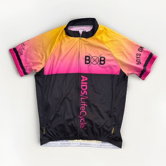 primal Other - Primal Men's XL AIDS/LifeCycle Boys On Bikes Cycling Jersey Pink Black